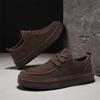 Suede Leather Men Casual Shoes Fashion Comfortable Man Loafers Lightweight Walking Sneakers Platform Breathable Driving Footwear