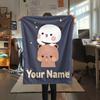 1 Stück Benutzerdefinierter Name PeacHE Goma Gemustert Flanelldecke Geeignet für Alle Jahreszeiten für Heimdekoration Wärme und Komfort Geschenke Feiertagsgeschenk -HE169