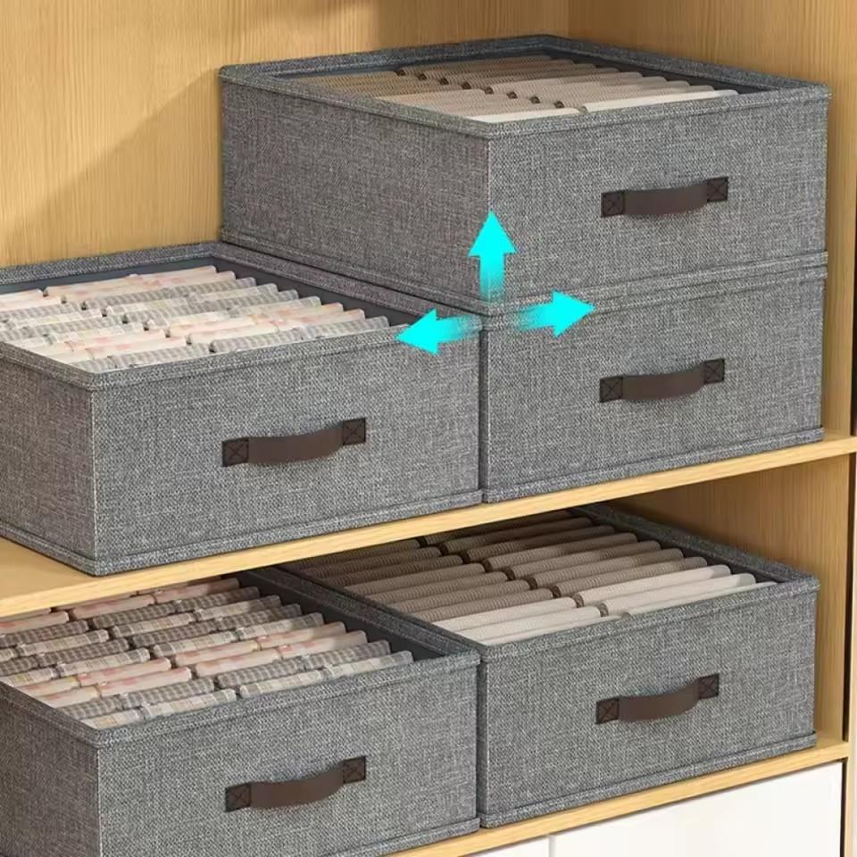 Closet Clothes Organizers Pants Sweater T-Shirt Storage Box Wardrobe Cabinet Drawer Compartment Organizer Boxes Bedroom Storage