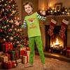 Matching Family Christmas Pajama Set Long Sleeve Round Neck with Pants for Parents and Children