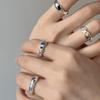 Colorful Heart Cubic Zirconia Adjustable Ring: Elegant & Trendy Women's Stackable Index Finger Jewelry