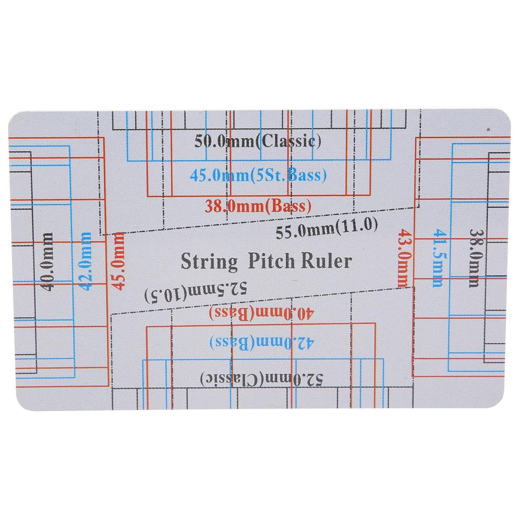 String Action Gauge Ruler Measuring Repair Set Up Tool Kit Electric Bass Acoustic Guitar