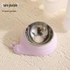 High-Leg Stainless Steel Cat Bowl - Anti-Tip, Neck Protection, Macaron Colors for Cats & Kittens