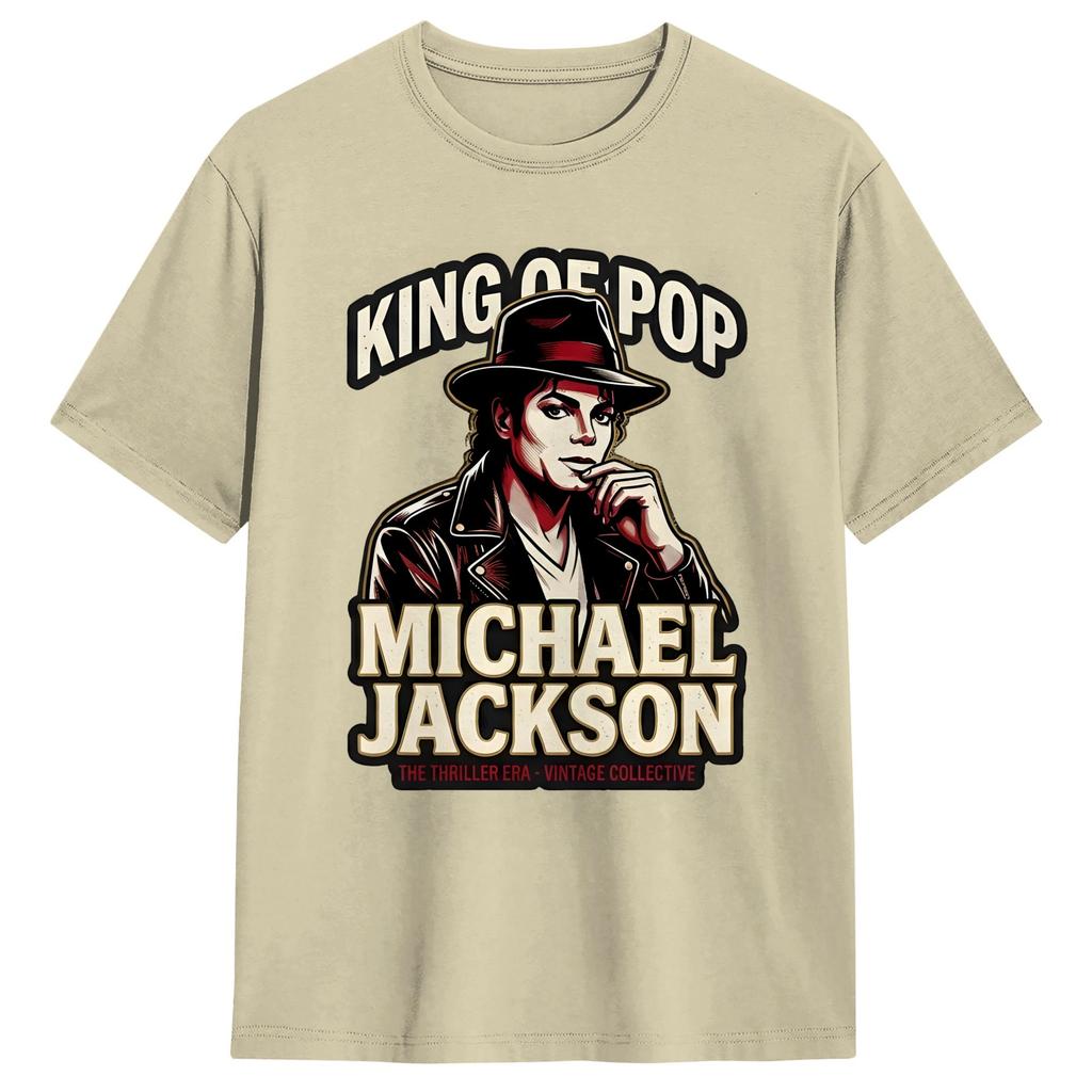 Harajuku T Shirt The King Of Pop MMichael JJackson Cotton TShirts Novelty Tshirt for Adult Summer Casual Short Sleeve Tops