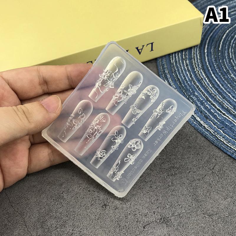 

Силиконовый молд для ногтей Цветок Французский стиль Украшения для ногтей Дизайн ногтей своими руками Стереоскопическая штамповочная пластина Инструменты для ногтей Художественные принадлежности A1