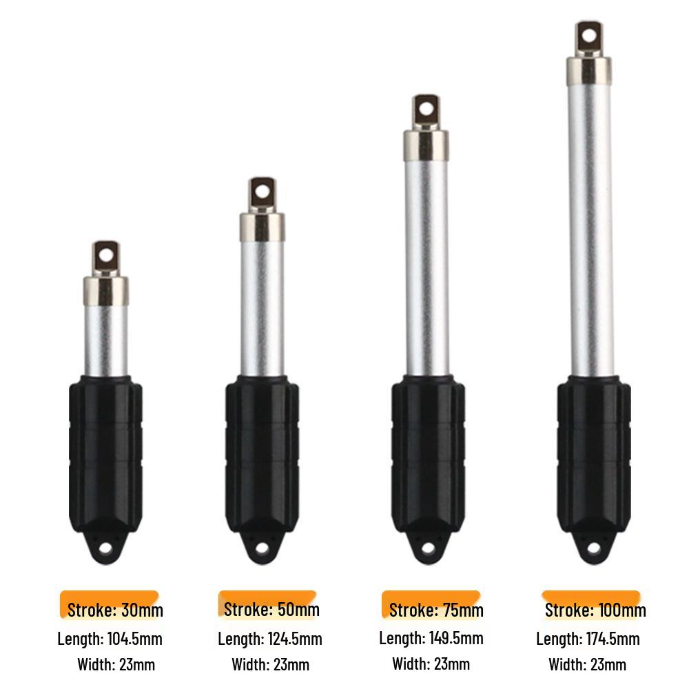12V Mini Electric Linear Actuator, 30N High Thrust, High Speed, Telescopic Rod with Built-in Limit Protection, Multi-Stroke Lifting Capability