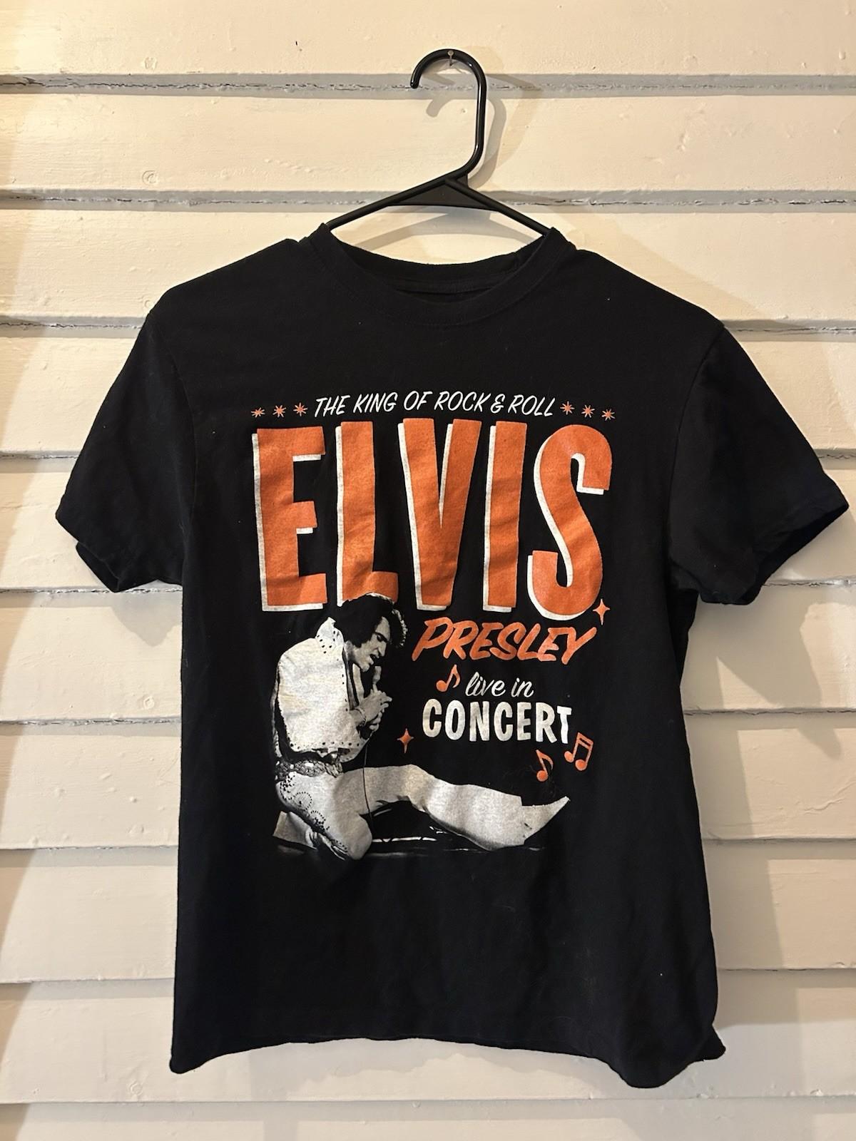 Retro Elvis Presley King of Rock & Roll Live in Concert Adult T Shirt Size S XXXL