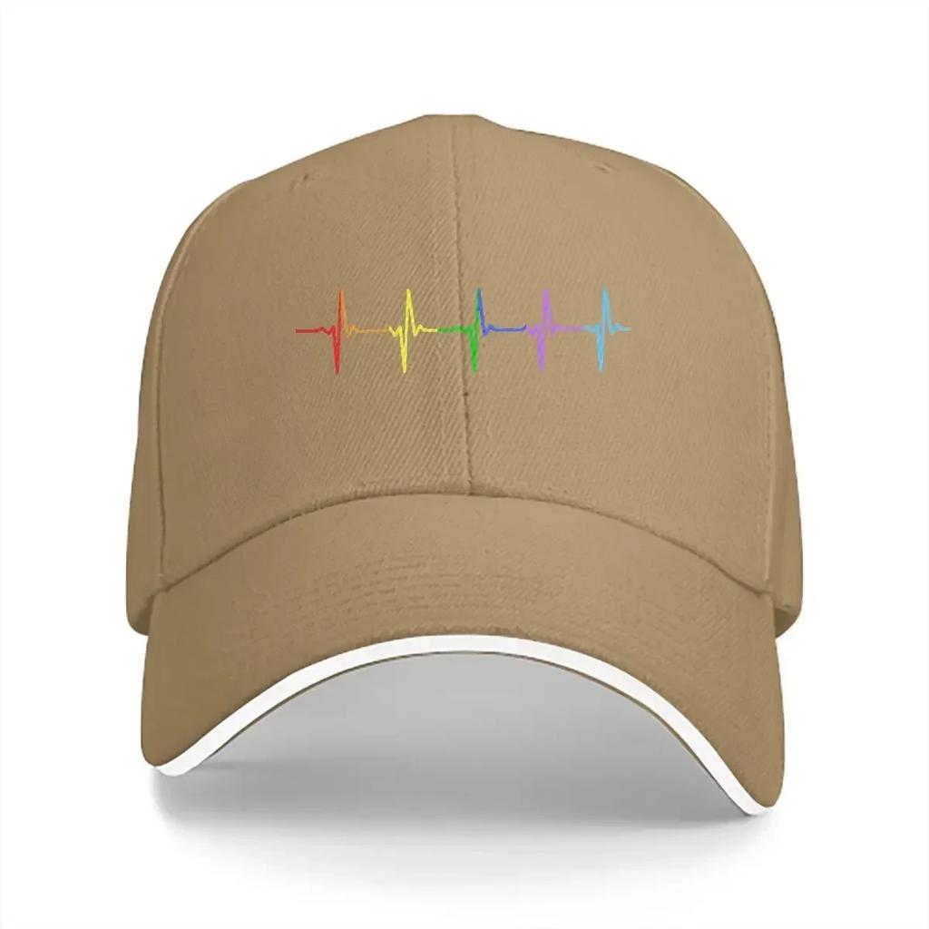 Pulse Hearbeat Unisex Baseball Caps Peaked Cap Pride LGBT Gay Love Sun Shade Hats for Unisex Women