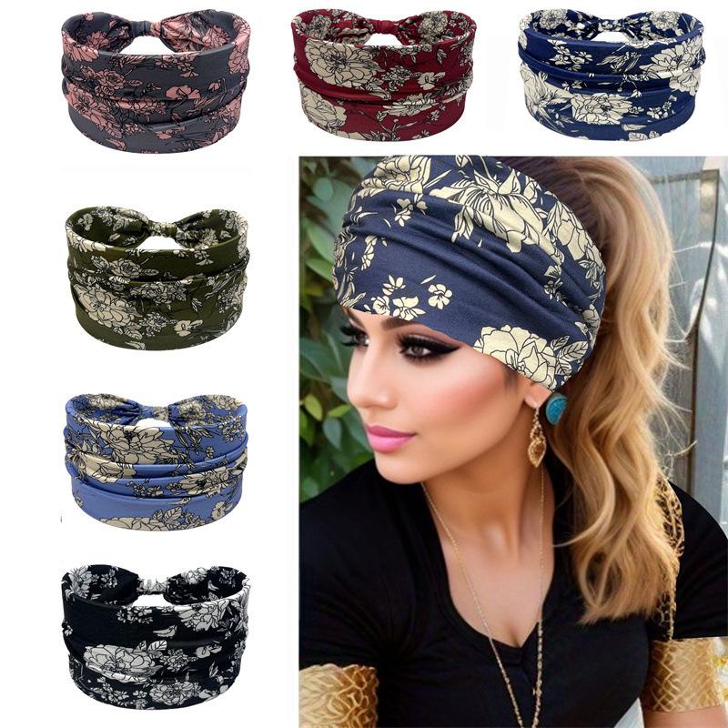 Bohemian Geometric Print Knotted Headband for Women - Spring/Summer Hair Accessory