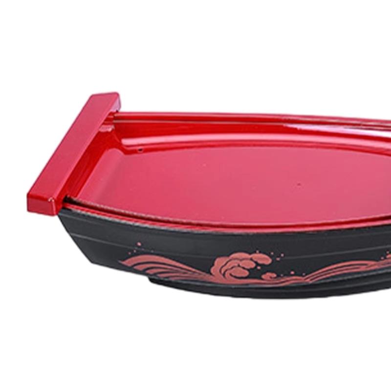 Sushi Serving Ship Plate Elegant Tableware Sashimi Serving Plate Plastic Texture Suitable for Sashimi and Appetizers