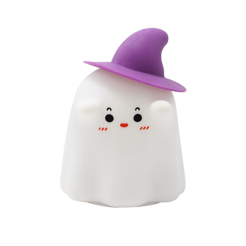 Halloween Wizard Rechargeable Silicone Night Light with Timer and Seven-Color Atmosphere