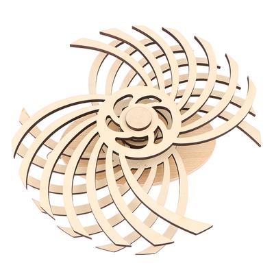 Ručně vyráběná retro kinetická socha v pohybu Kinetické nástěnné umění Dřevěný větrný mlýn Reverzní socha Pro obývací pokoj Domácí dekorace Řemesla