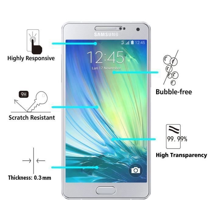 Verre Trempe pour Samsung Galaxy A3 2015 A300 - [Pack 2] Film Vitre Protection Ecran Ultra Resistant [Phonillico®]