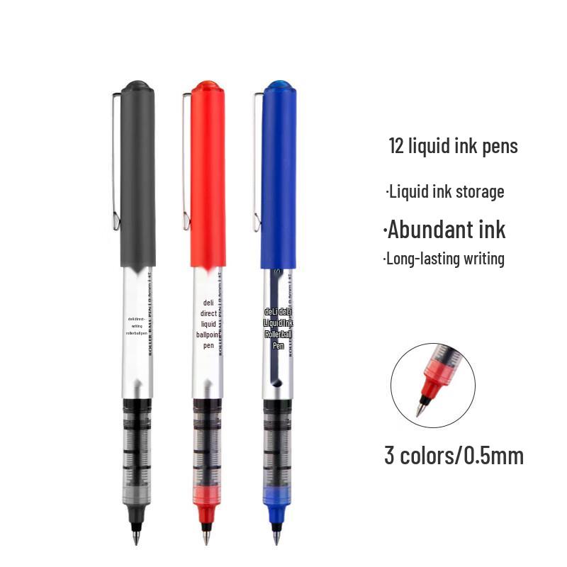 Deli S656 0.5mm Direct Liquid Gel Pen 6-Pack