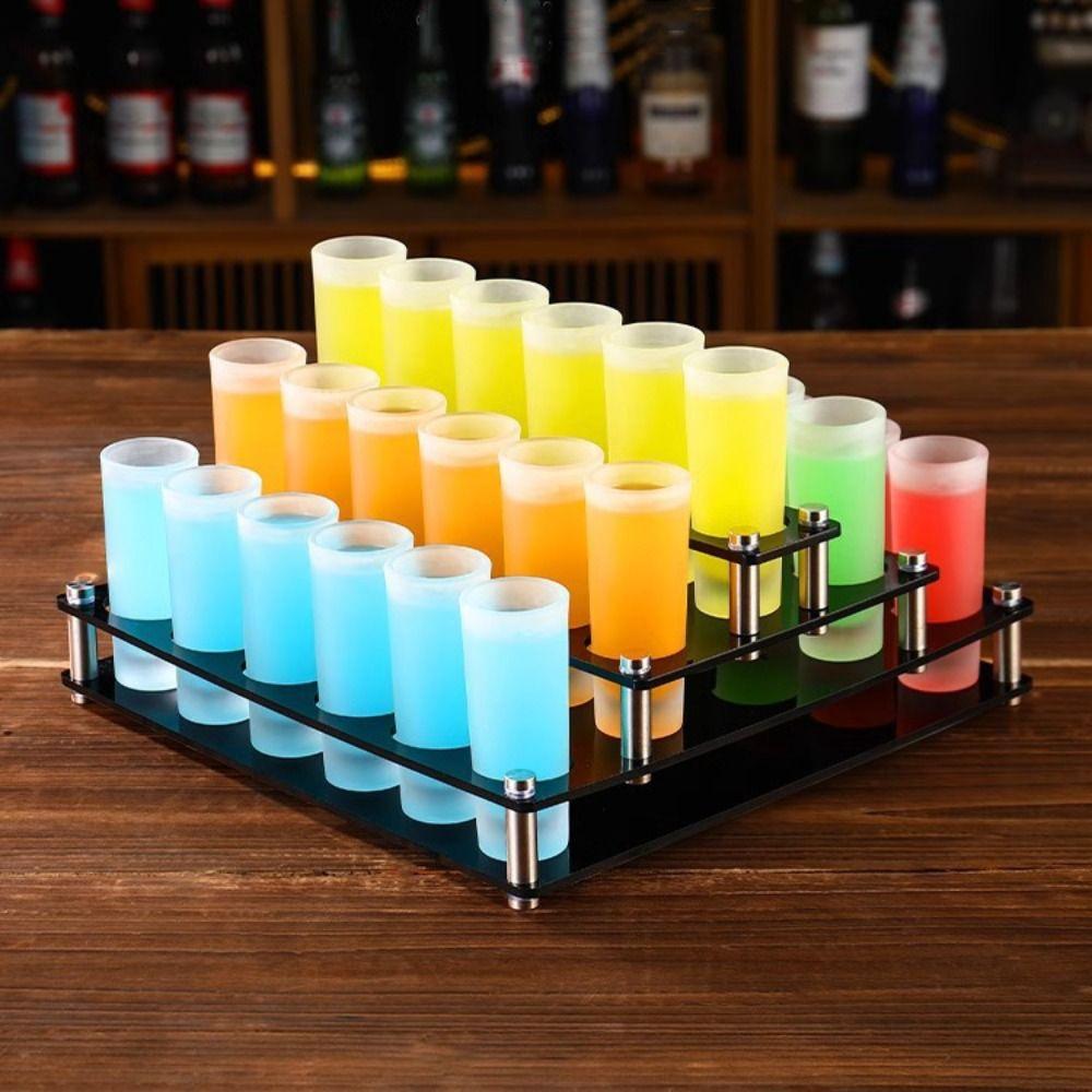 38mm Acrylic Cup Holder Round Hole Cup Serving Tray Wine Cup Shelf  Restaurant Service