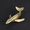Vintage Sea Animal Solid Brass Whale Figurines Statue Desktop Ornaments Office Decor Crafts Accessories Children Creative Gifts