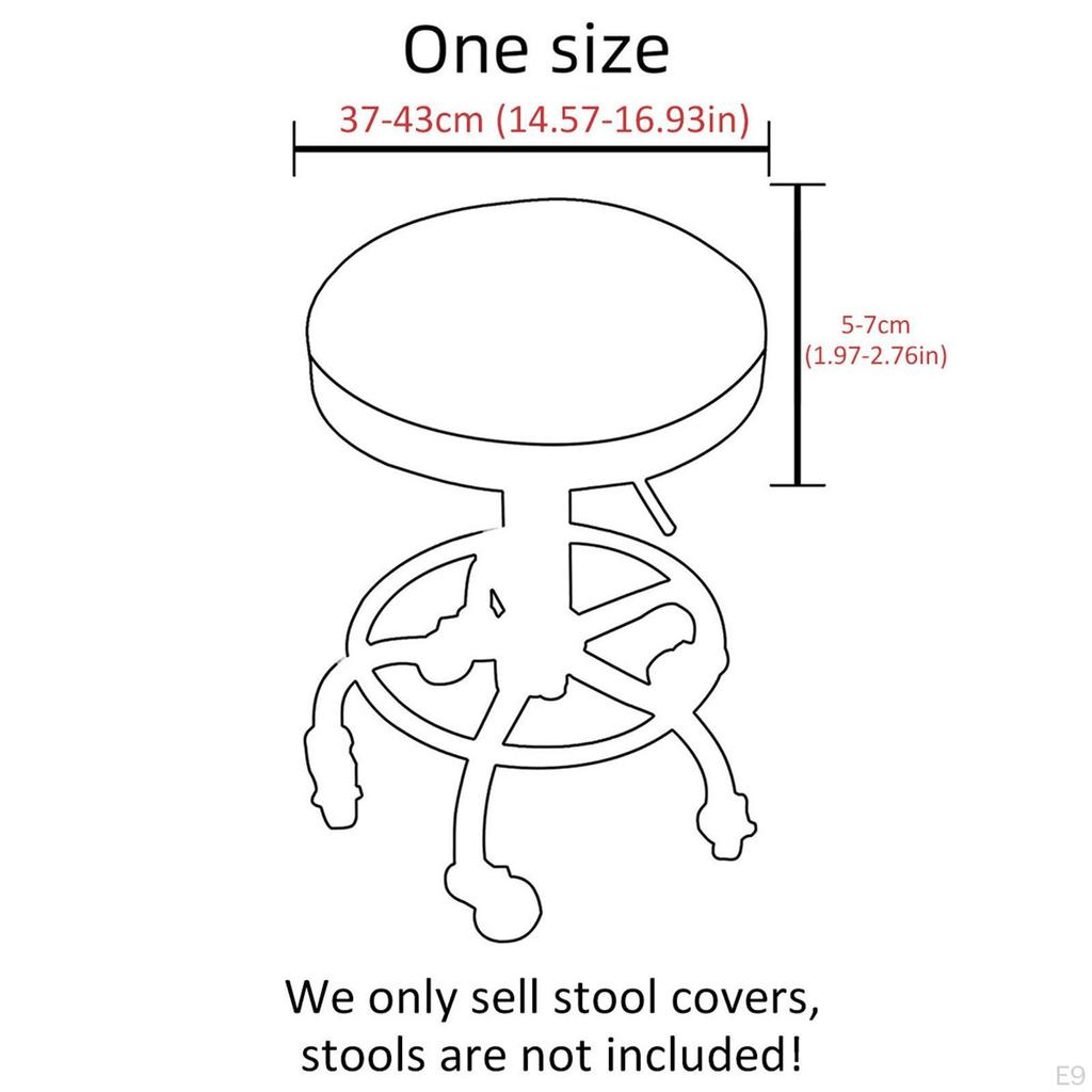Chair Covers Round Stool Cover Seat Slipcover Made of Material for Protection Living