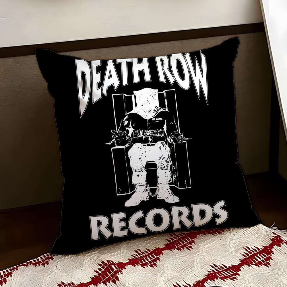 DDeath RRow Records Cushion Cover Reversible Soft Durable Pillow Cover Home Car MultiScene Use for Daily Comfort
