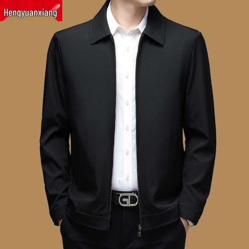 

Men s Stand-Up Collar Fleece-Lined Jacket - Autumn/Winter Warm Coat for Business and Civil Service M (suggested 50-60 kg)