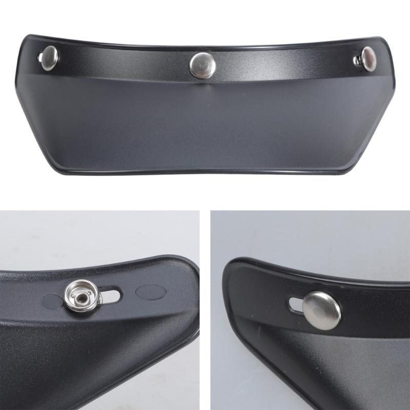 Universal 3 Snap Visor Face Shield Lens For Motorcycle Helmets Open Face