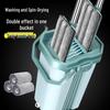 38cm Hands-Free Dual-Use Flat Mop with Integrated Water Bucket for Dry/Wet Cleaning