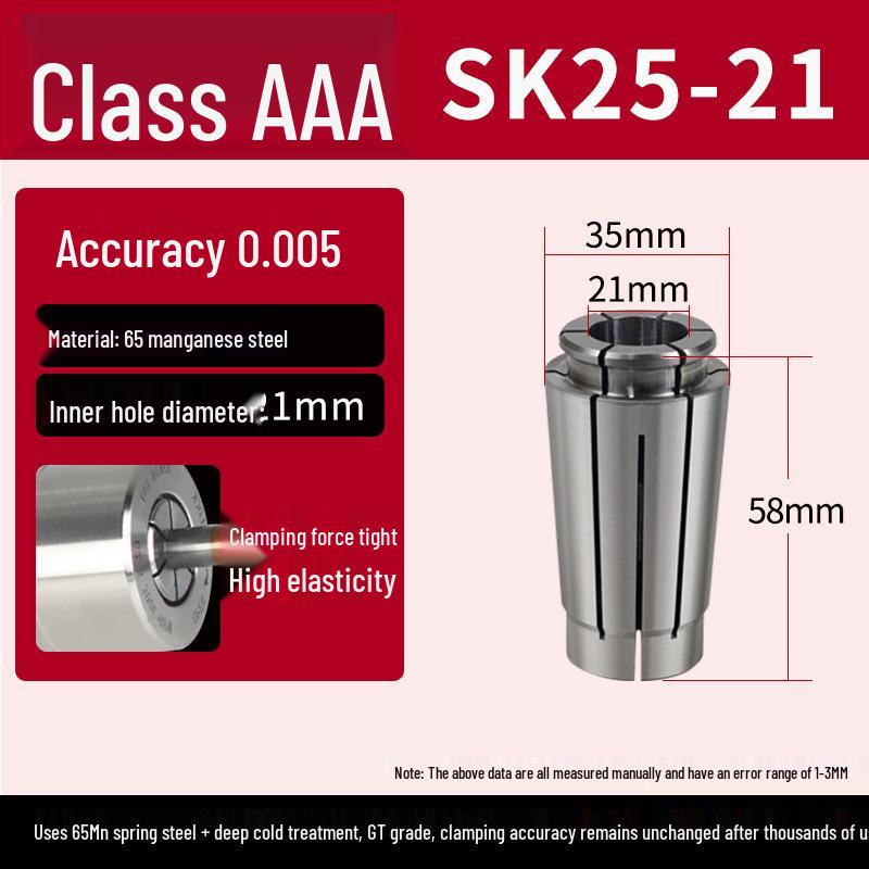 High-Precision SK16 Collet Chuck for CNC Engraving Machine