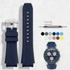 SigneMetu 20mm Omega Watch Quick Release Silicone Strap for Men and Suitable for Omega and Speedmaster Band, Women, X, Swatch, MoonSwatch, (Dark Blue)
