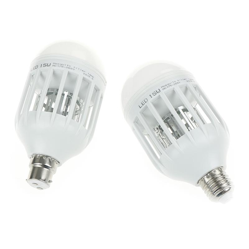Led Bulb E27/B22 15W Anti-Mosquito Insect Zapper Flying Moths Killer Light Lamp