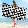 Black and White Pattern Towel Microfiber Beach Towel Absorbent Quick dry Soft Yoga Swimming Resort Mountain Climbing Towel