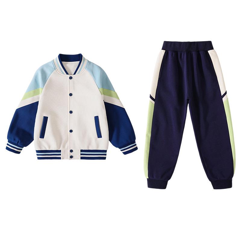 Children's Fleece-lined Windproof Outdoor Uniform Set for Kindergarten & Elementary (Autumn/Winter)
