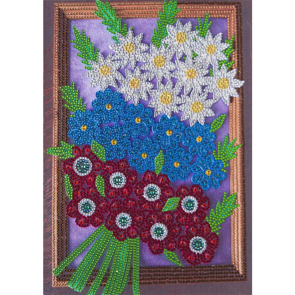Ny spesiell form diamantmaleri Blomst Scenisk mønster DIY 5D Del Drill Kryssstingsett Krystallkunst Rhinestone Broderi