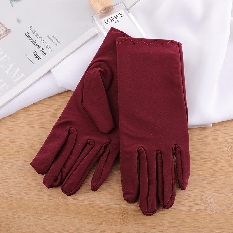 Damen Sonnenschutz Kurzarm Radfahren Überwurf Narben Spandex Einfarbig Etikette Handschuhe Mehrfarbig Atmungsaktiv Dünn Elastizität Weich