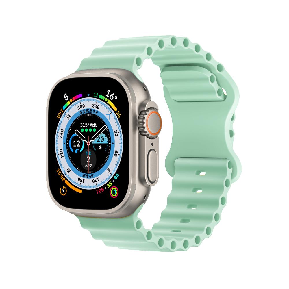 Ocean Silicone Strap For Apple Watch Ultra 2 49mm 45mm 41mm 44mm 40mm 42mm Breathable Bracelet For iWatch 9 8 7 6 5 4 3 SE Band