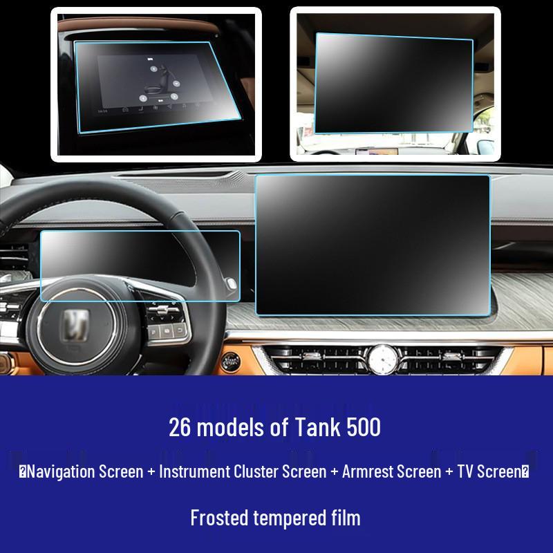 Tank 300/400/500/700 Great Wall Pao Instrument Navigation Screen Tempered Glass Protector.