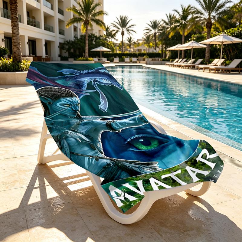 Avatar Print Beach Towel Design, Soft, Lightweight. for Home Bathroom, Spa, Pool, Yoga, Surfing, Camping, Gift for Family, Friend