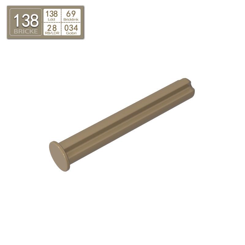 BrickKE 1x4 Single-Sided Stop Cross Axle 31.5 - Compatible with LEGO 87083 Small Particle DIY Blocks земля желтый
