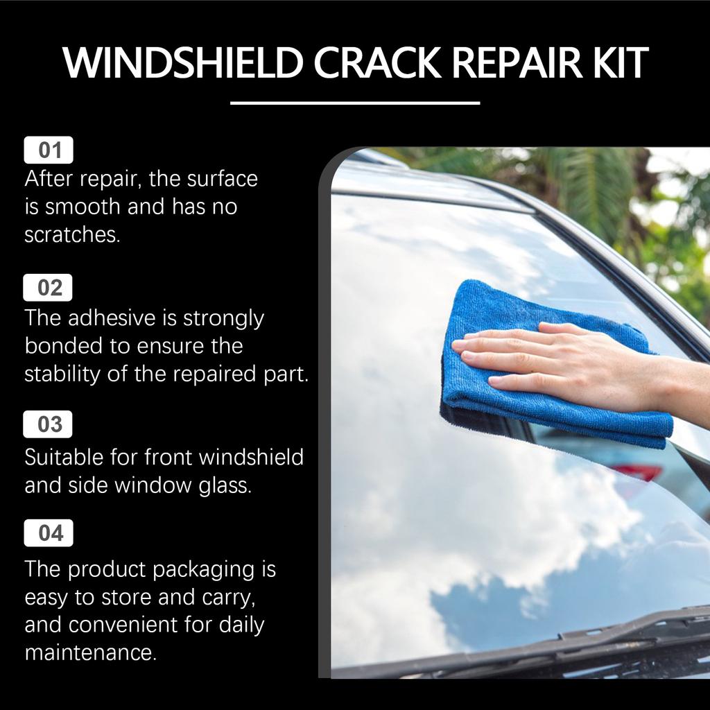 Car Windshield Cracks Repair Kit Easy Repair Cracks Windscreen Scratch Restoration Protective Auto Glass Nano Repair Fluid Set