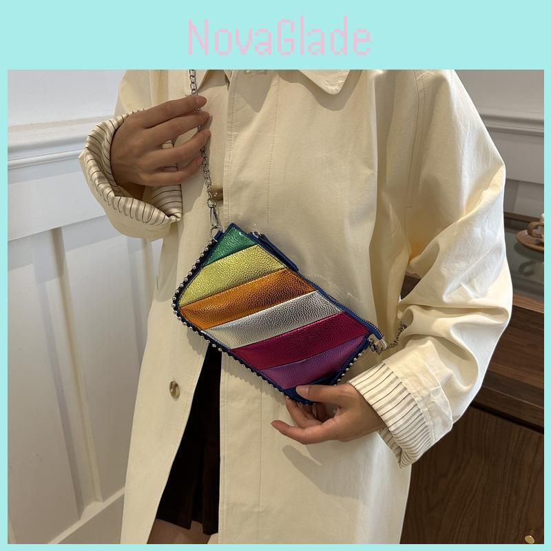 Chic Colorful Pu Shoulder Bag For Women Stylish Modern Square Design Ideal For Daily Use