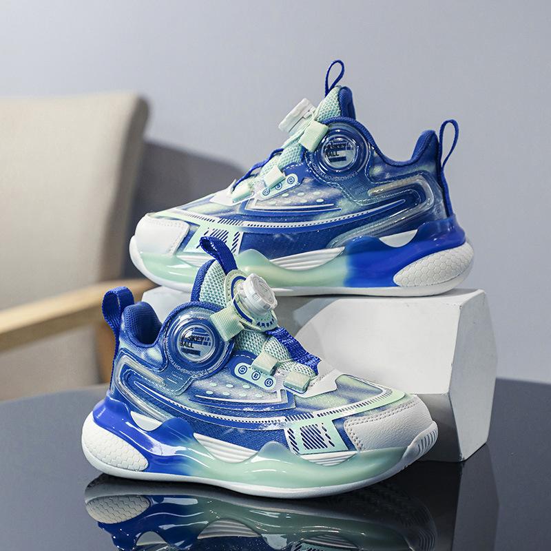 New training sneakers primary school students middle school children boys 2025 autumn boys sports shoes basketball shoes mesh