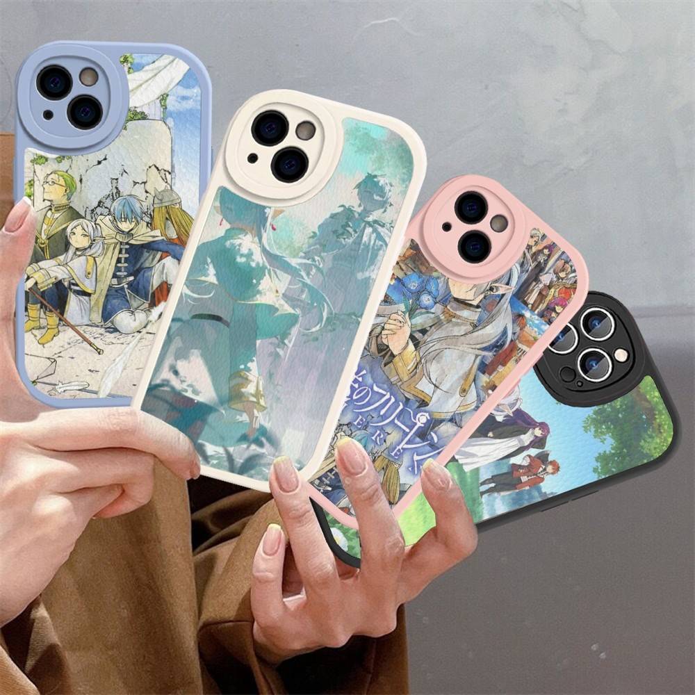 Popular Anime Frieren Beyond Journeys End 1 2 Leather Phone Case For IPhone 15 14 13 Pro Max 12 11 16 Plus Phone Cover