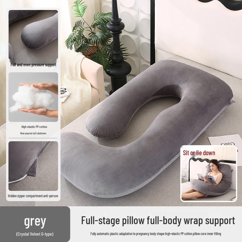 Pregnancy Support Pillow: G, U & L Shapes for Side Sleeping & Back Support
