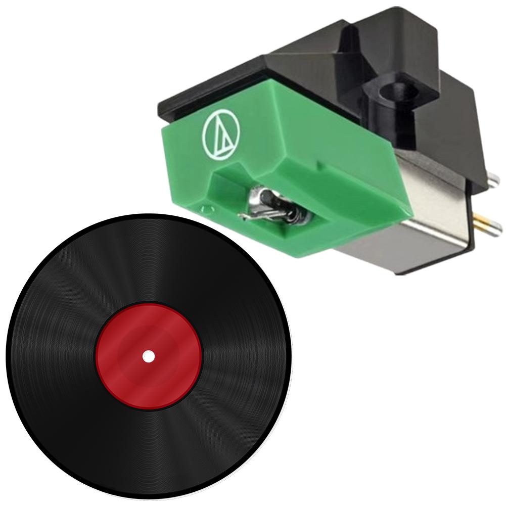 AT95E Vinyl Record Player Cartridge Replacement Action Magnetic Stereo MM Cartridge Sylus for LP Vinyl Record Player Turntable