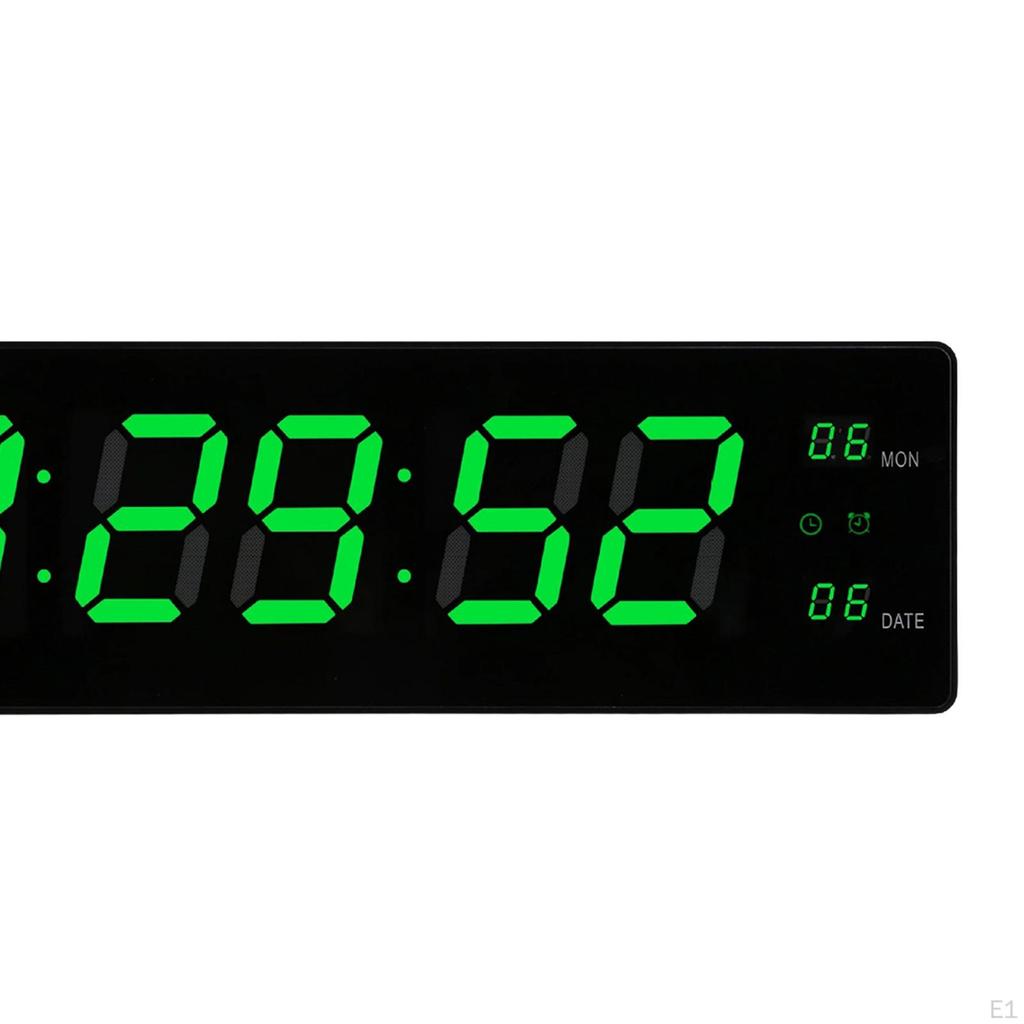 Desk Digital Clock with Date LED Desktop Alarm for Hall Beside Bedroom Green