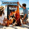 Custom Name Personalized Haikyu Print Beach Towel, for Trip Camping Beach Party Home Decor, Birthday Gift for Family & Friends