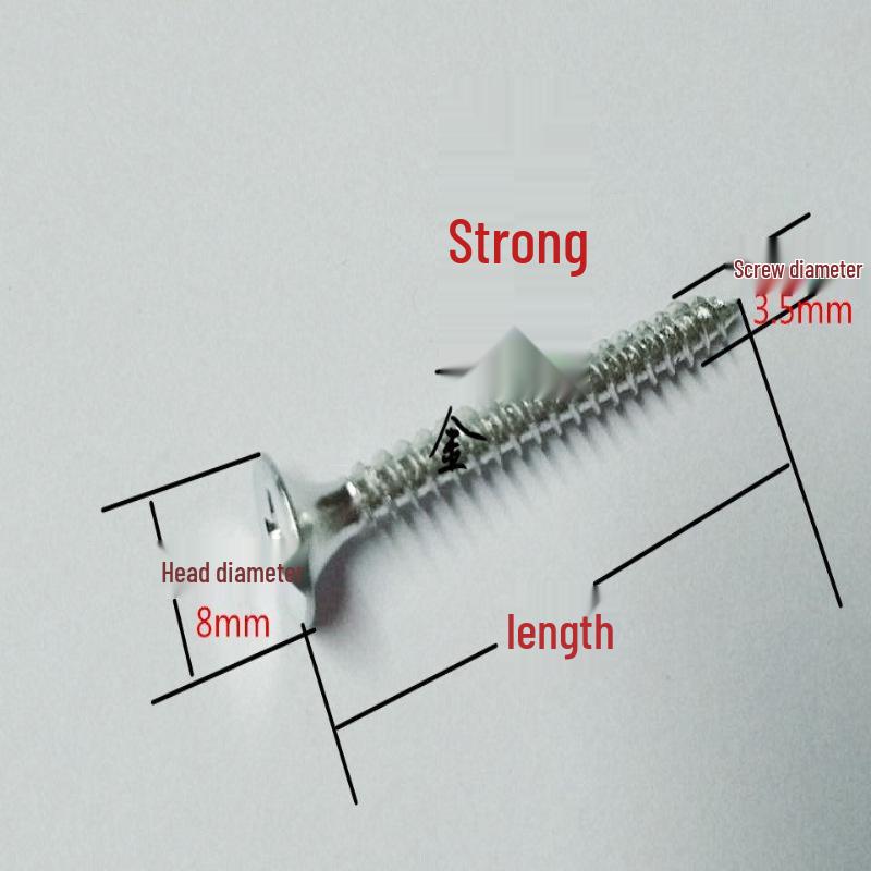 3.5 Inch Galvanized High-Strength Self-Tapping Drywall Screws with Phillips Countersunk Head for Woodworking and Gypsum Board
