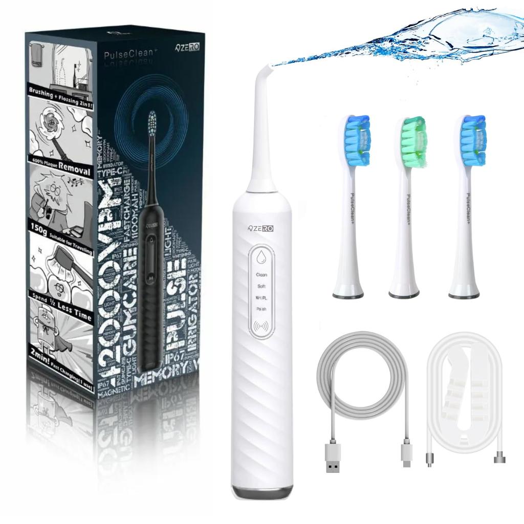 ZERO Oral Irrigator Sonic Electric Toothbrush Jet Washer Clean Oral Irrigator with Jet Floss and Water Sonic Vibrations per Minute Main [Media