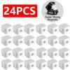 6/12/24PCS Magnetic Cable Organiser Clips Cable Management Wire Manager Cord Holder Charging Cable Winder Wall Mounted Hook