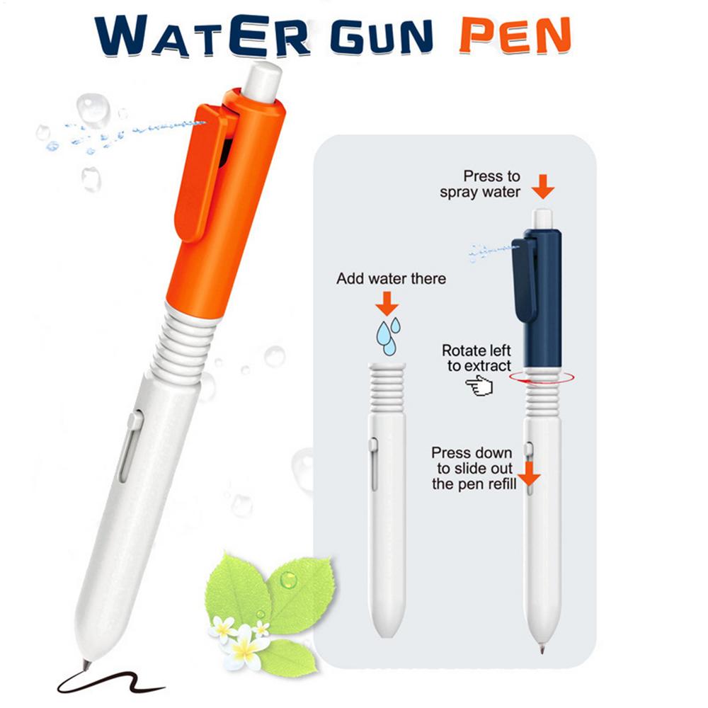 

NEW 2 in 1 Funny Prank Retractable Water Spray Pens,Ball Pen with Water Spray Funny Prank Toy Stress Relief Other