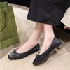 New Style Fashion Bowtie Flat Shoe Women Ballerinas Square Toe Slip On Ballet Flat Loafers Moccasins Ladies Casual Comfort Shoes