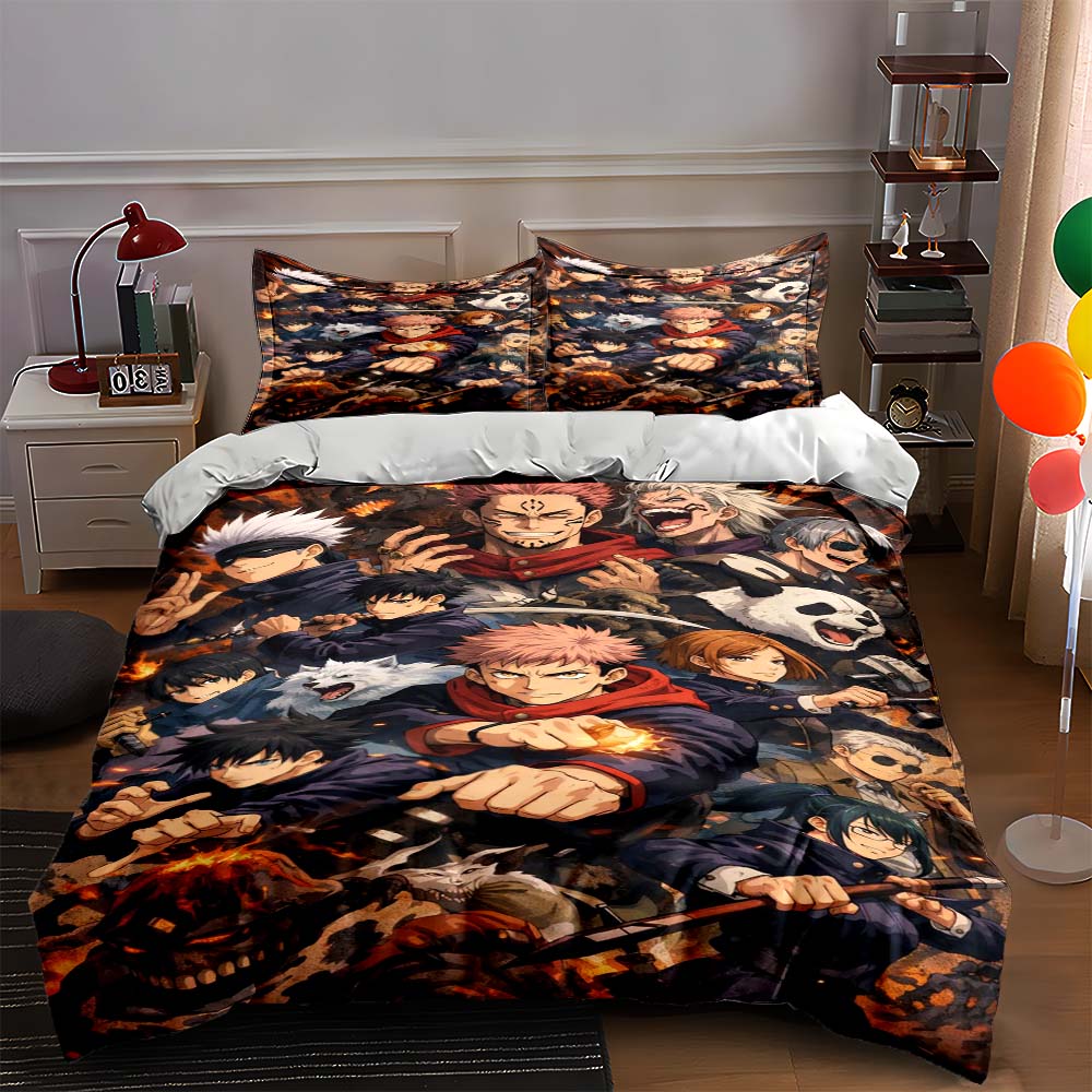 

Anime characters collage. Bedding Duvet cover sets Duvet covers Pillowcases gifts (1 * Duvet Cover 2 * Pillowcases, without duvet insert) 135x200cm